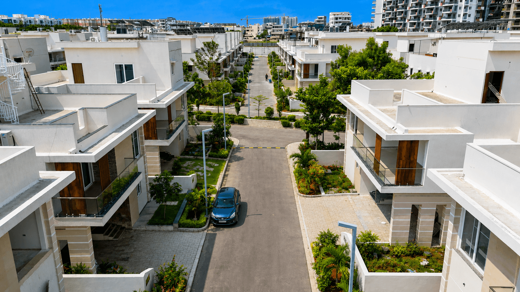 Preston Amari landscaped community street view
